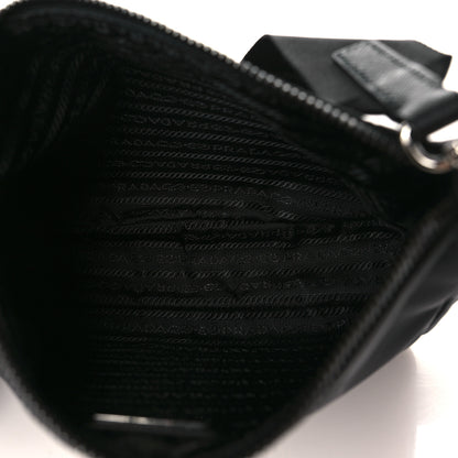 Prada Tessuto Nylon Saffiano Pocket Zippered Shoulder Bag Black 4 of 8