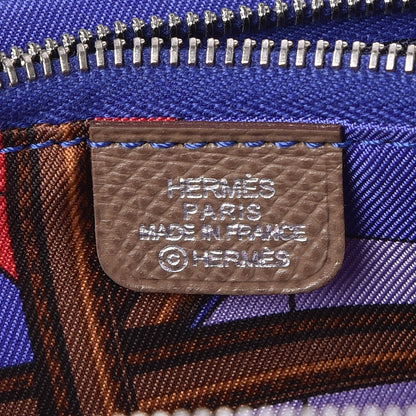 Hermes Epsom Silk'in Compact Wallet Etoupe 6 of 7