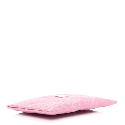 Chanel Iridescent Caviar Quilted Card Holder Rose Pink 3 of 5