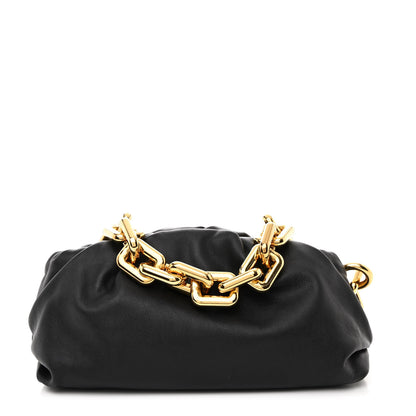 Bottega Veneta Calfskin The Pouch Chain Black 1 of 11