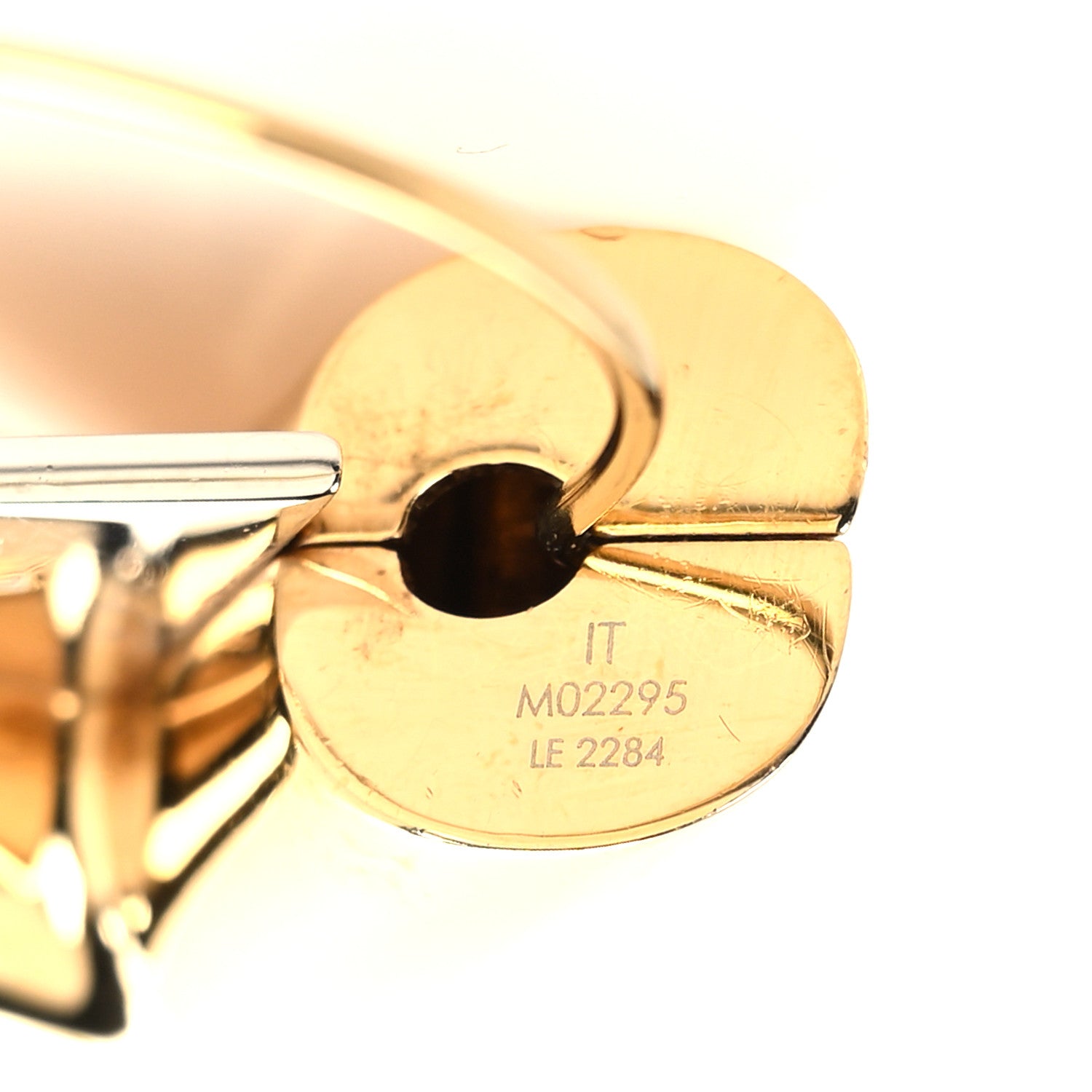 Louis Vuitton Metal V For Vuitton Earrings Gold Silver 4 of 4