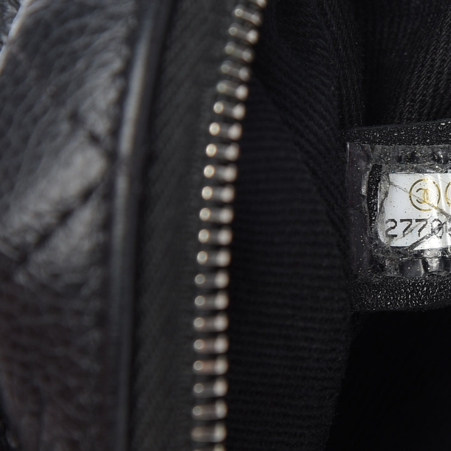 Grained Calfskin Quilted Waist Belt Bag Black