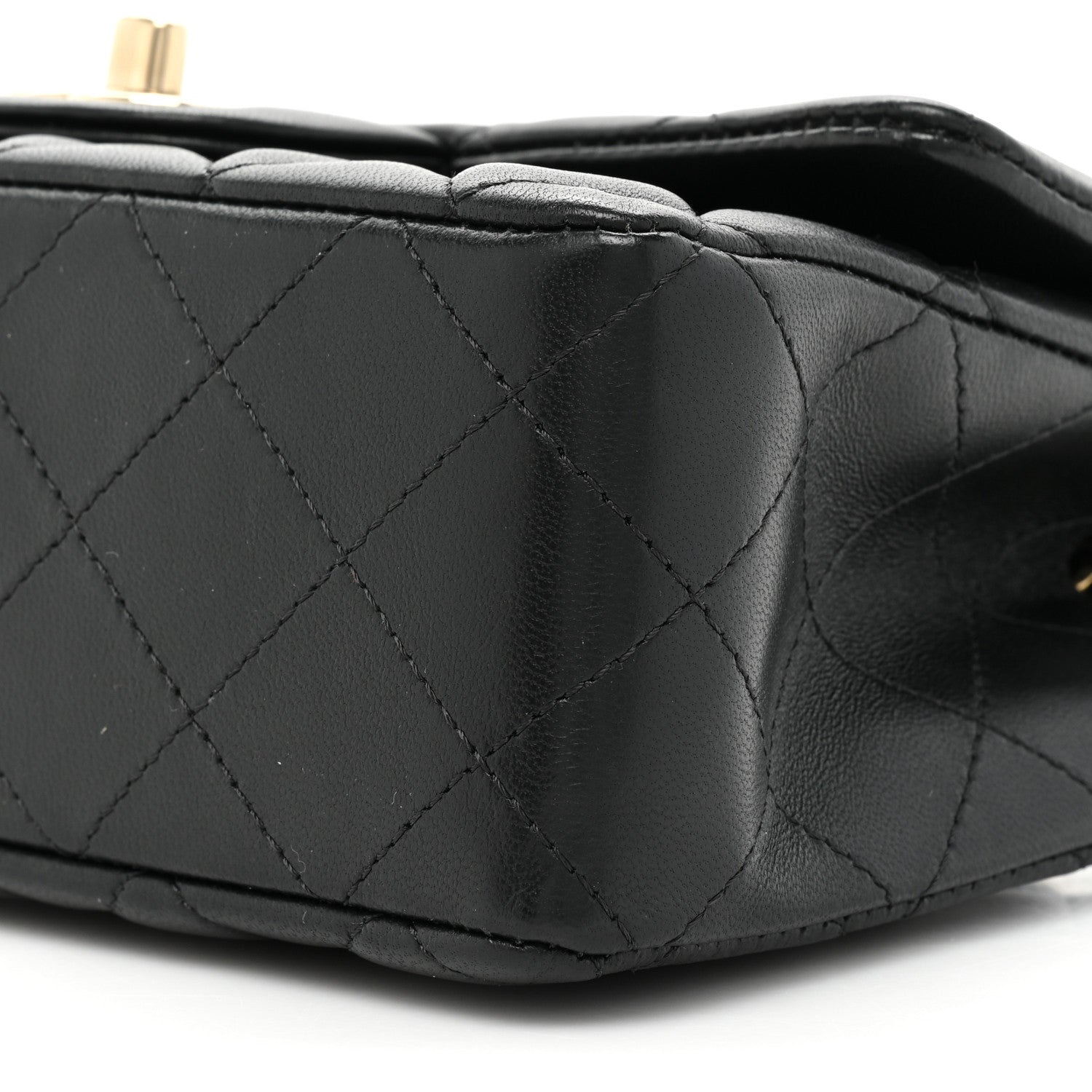 Chanel Lambskin Quilted Mini Rectangular Flap Black 8 of 10