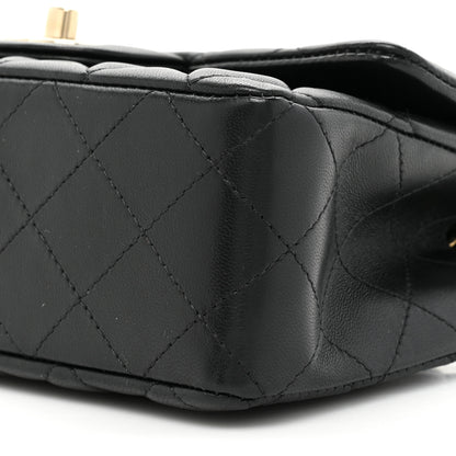 Chanel Lambskin Quilted Mini Rectangular Flap Black 8 of 10