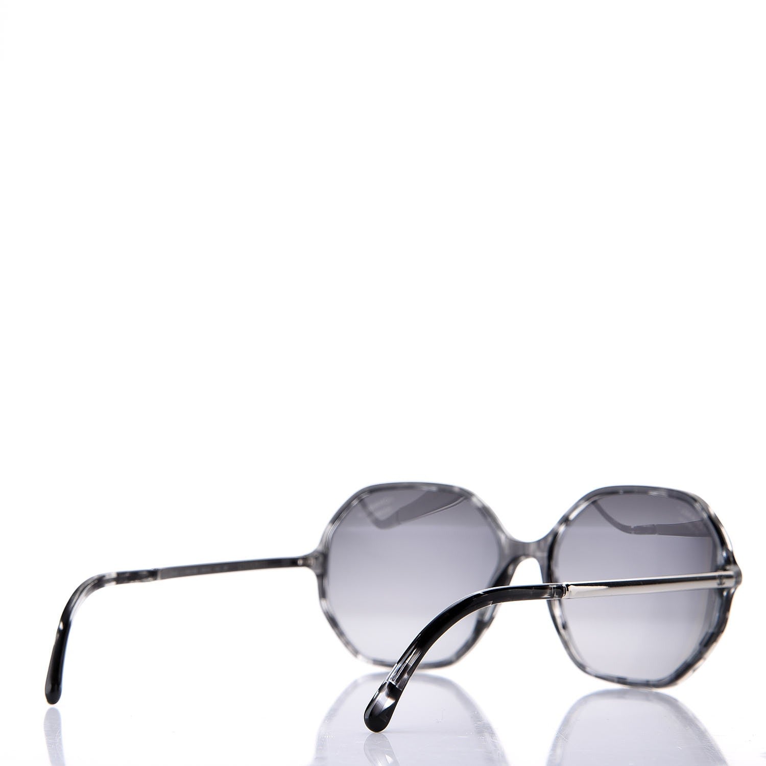 Chanel CC Polarized Oversized Sunglasses 5345 Black Grey 4 of 9