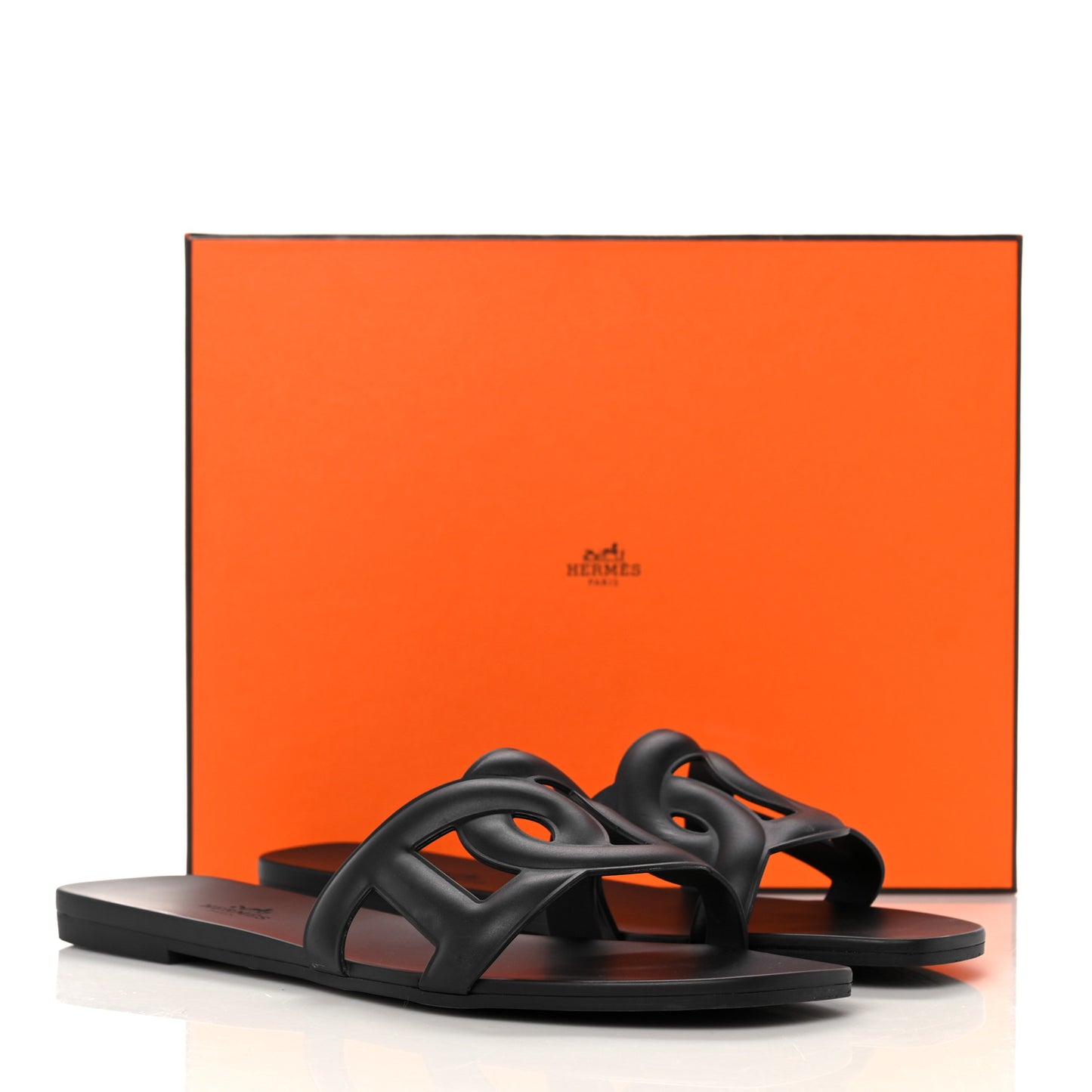 Rubber Aloha Sandals 41 Black
