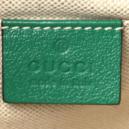 Gucci Raffia Azalea Calfskin Crochet Flower Small GG Marmont Shoulder Bag Natural Ecru Green Red New Shamarock 6 of 10