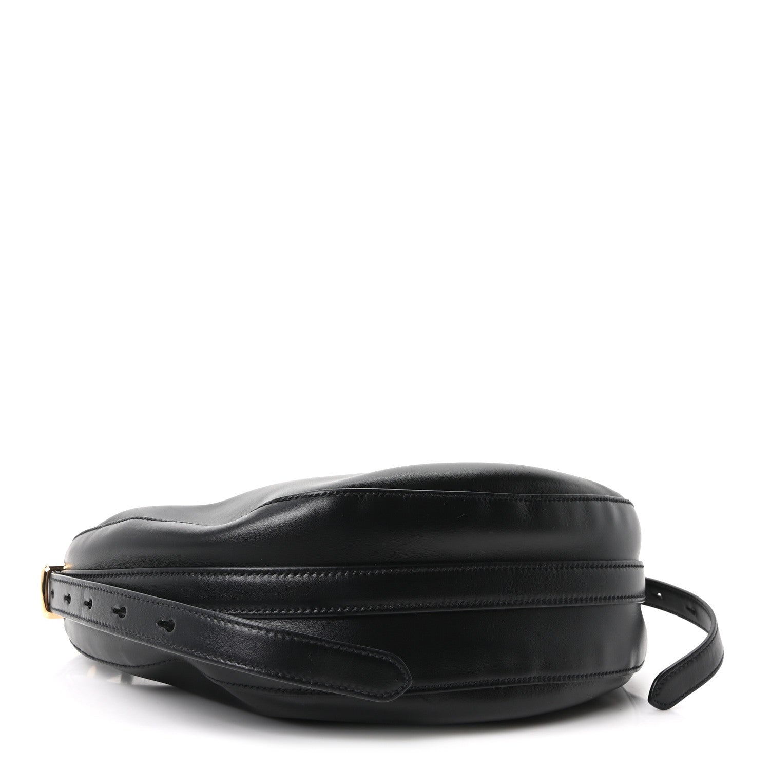 Prada Soft Calfskin Arque Shoulder Bag Black 4 of 10