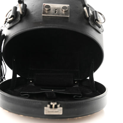 Saint Laurent Calf Hair Leopard Print Mica Hat Box Black Brown 5 of 9