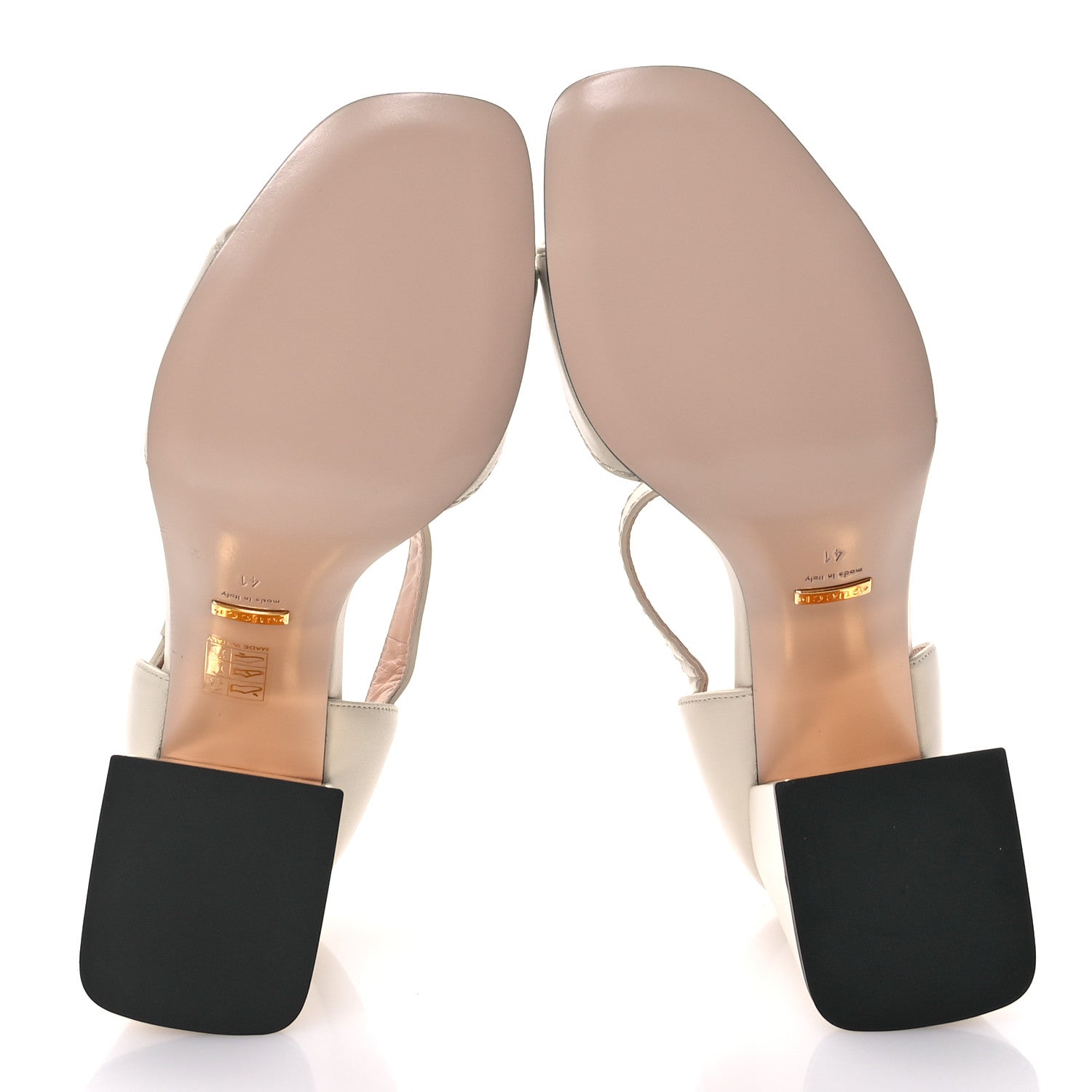 Gucci Nappa Horsebit Cross Strap 95mm Sandals 41 Mystic White 6 of 9
