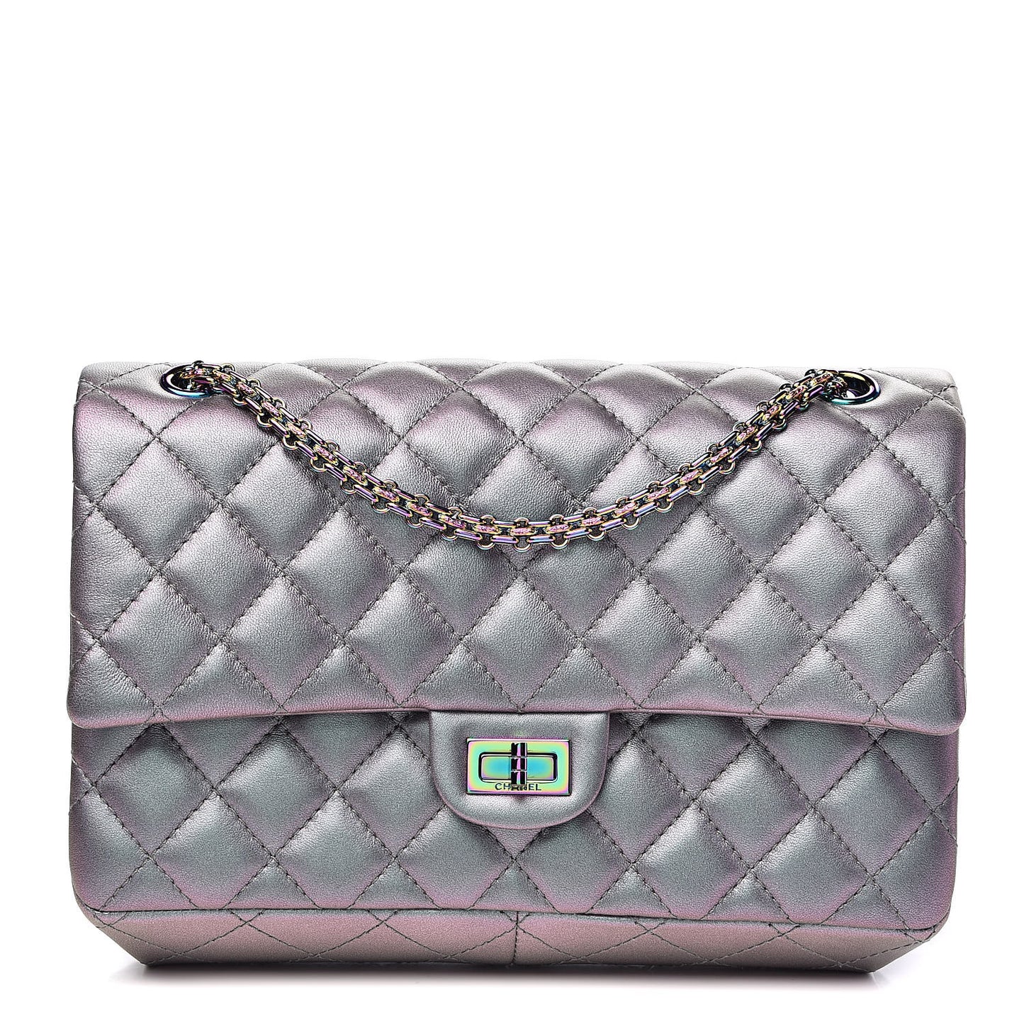 Iridescent Lambskin Quilted 2.55 Reissue 226 Flap Light Purple
