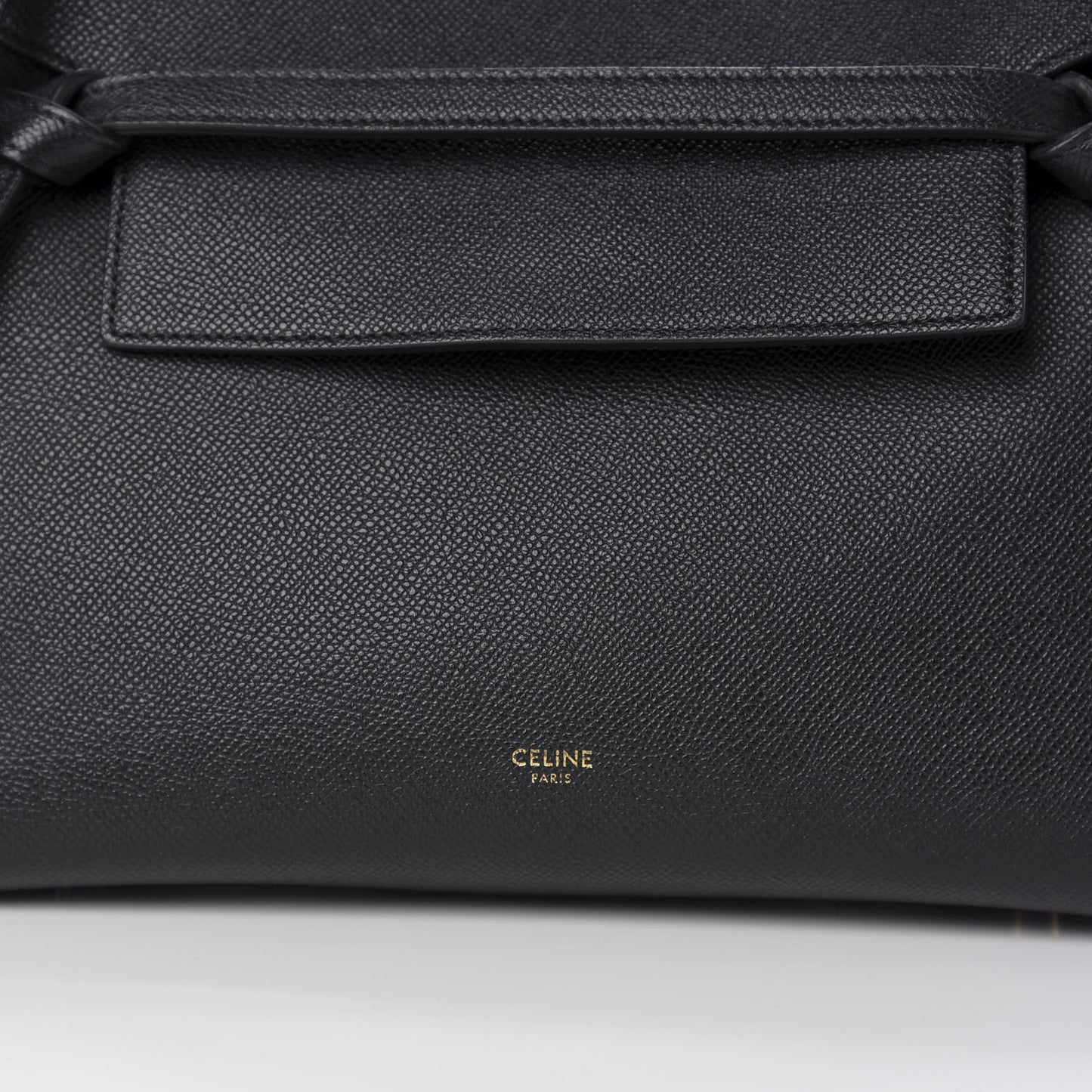 Grained Calfskin Mini Belt Bag Black