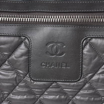 Chanel Nylon Quilted Large Coco Cocoon Tote Grey 10 of 11