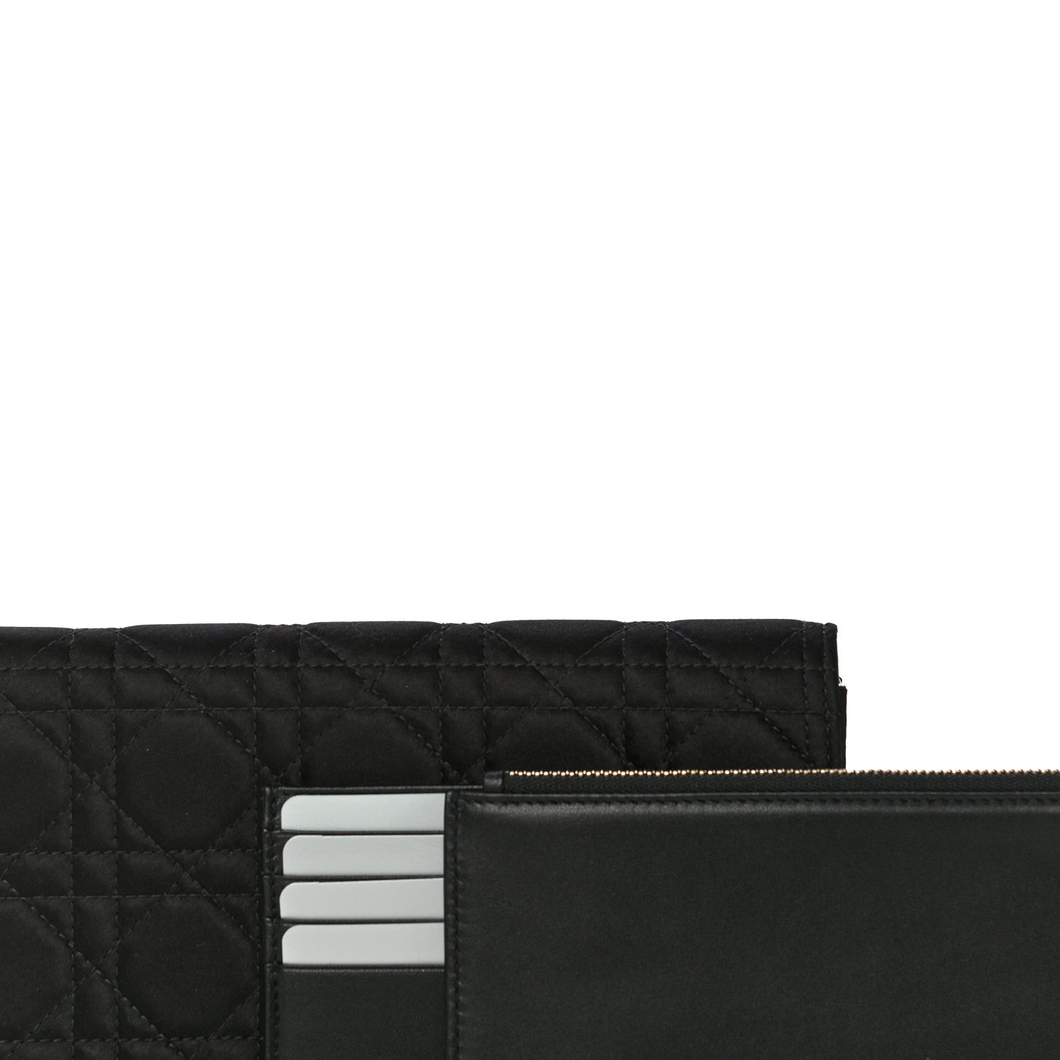 Christian Dior Satin Cannage Lady Dior Clutch Black 10 of 13