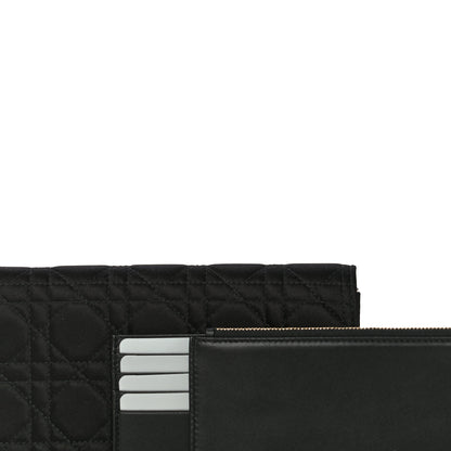 Christian Dior Satin Cannage Lady Dior Clutch Black 10 of 13