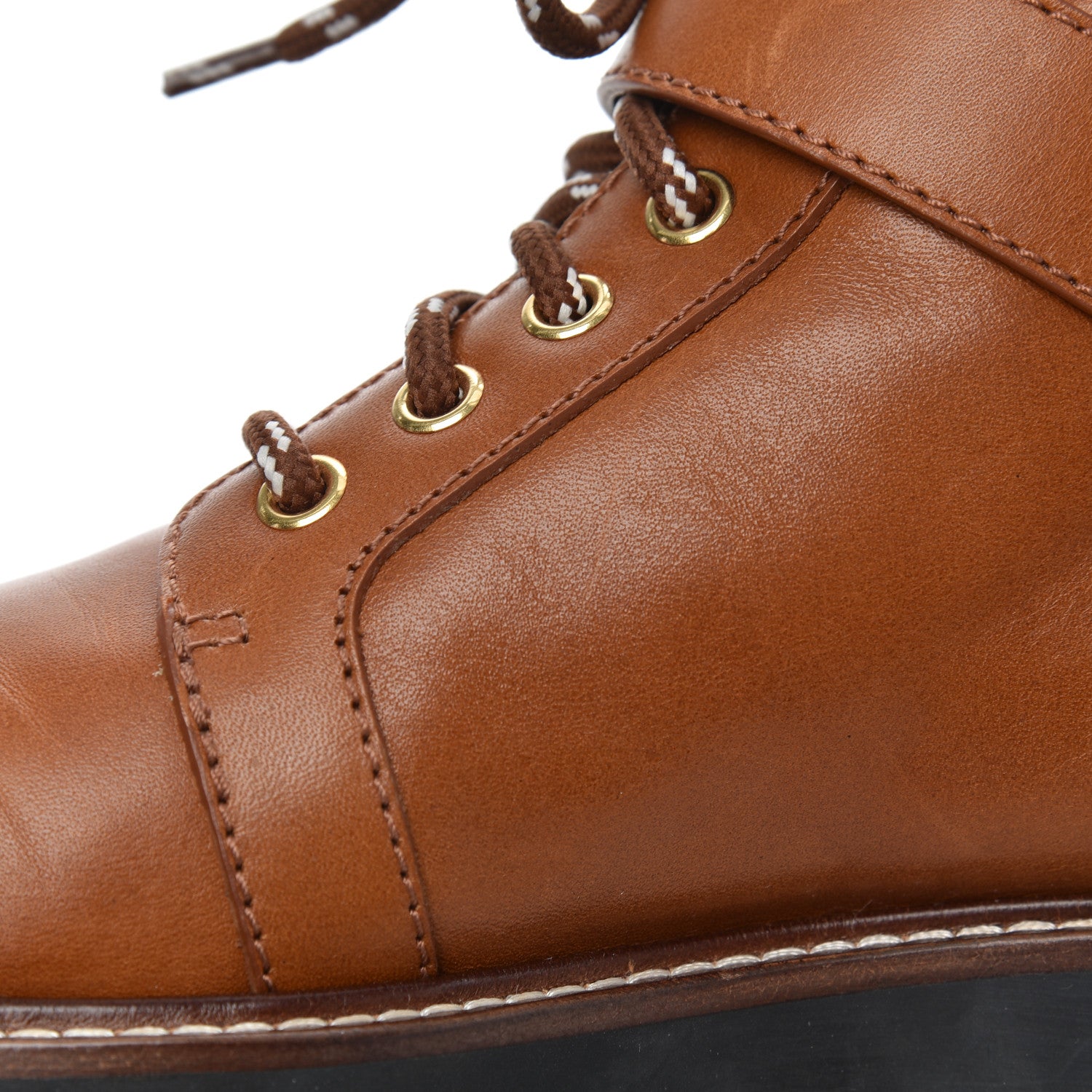 Louis Vuitton Calfskin Territory Ranger Combat Boots 37.5 Cognac 11 of 14