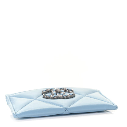 Chanel Lambskin Quilted Chanel 19 Card Holder Blue 4 of 11
