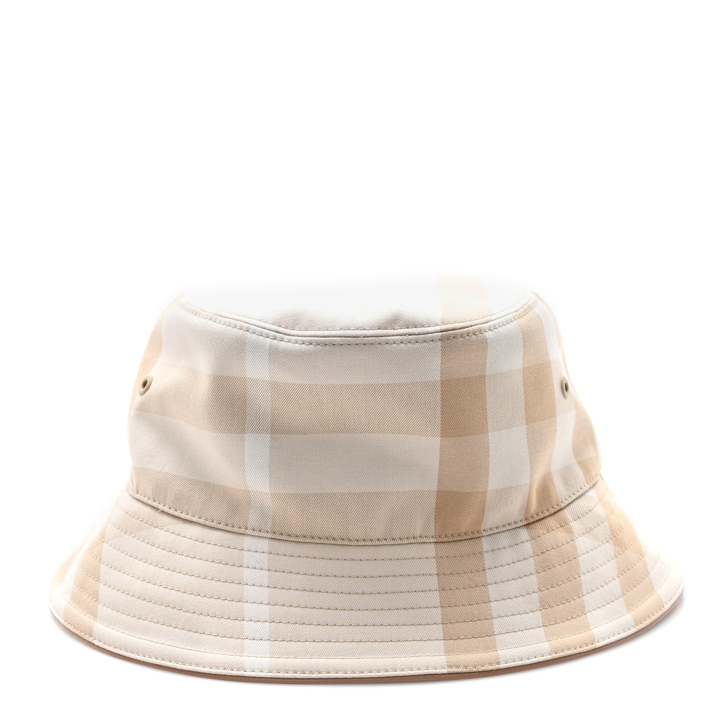 Cotton Canvas Giant Check Bucket Hat M Beige