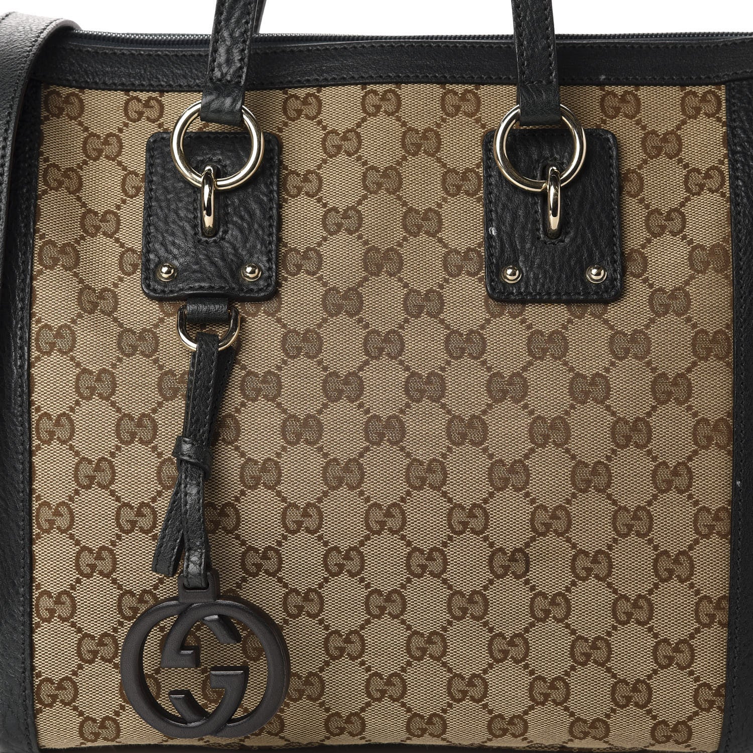 Gucci Monogram Medium Charm Top Handle Bag Green 14 of 14