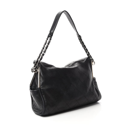 Chanel Lambskin Stitched Medium Ultimate Soft Tote Black 3 of 10