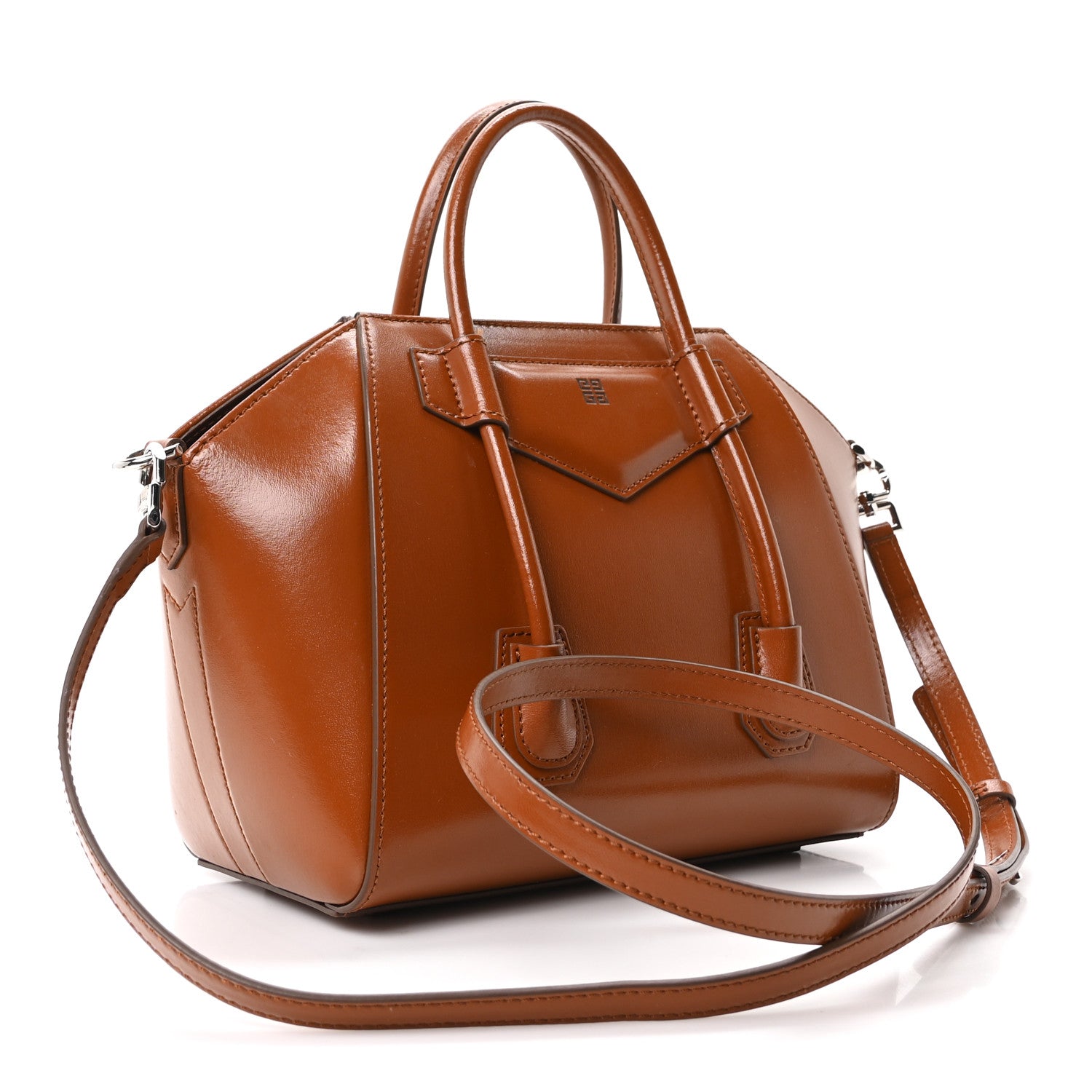 Givenchy Box Calfskin Mini Lock Antigona Shoulder Bag Beige Chestnut 3 of 10