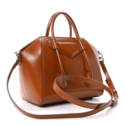 Givenchy Box Calfskin Mini Lock Antigona Shoulder Bag Beige Chestnut 3 of 10