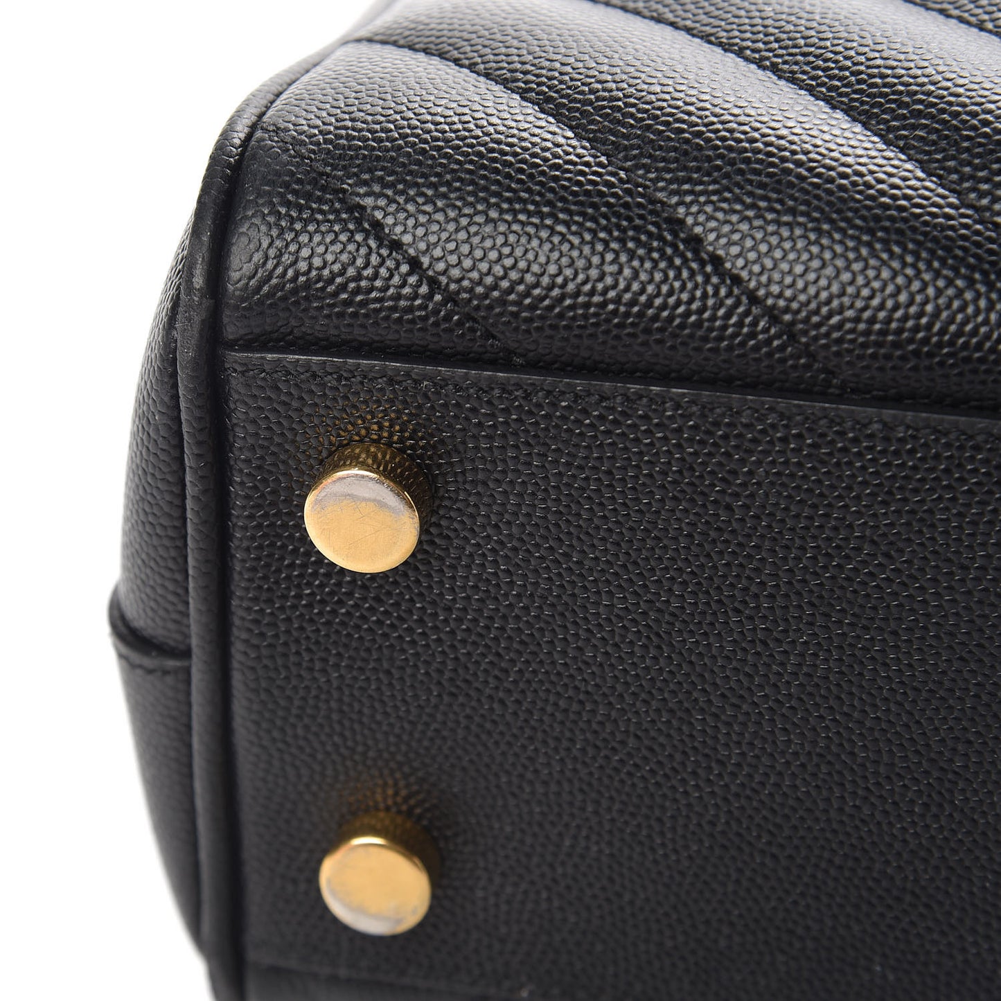 Grain De Poudre Matelasse Chevron Monogram Shopping Bag Black