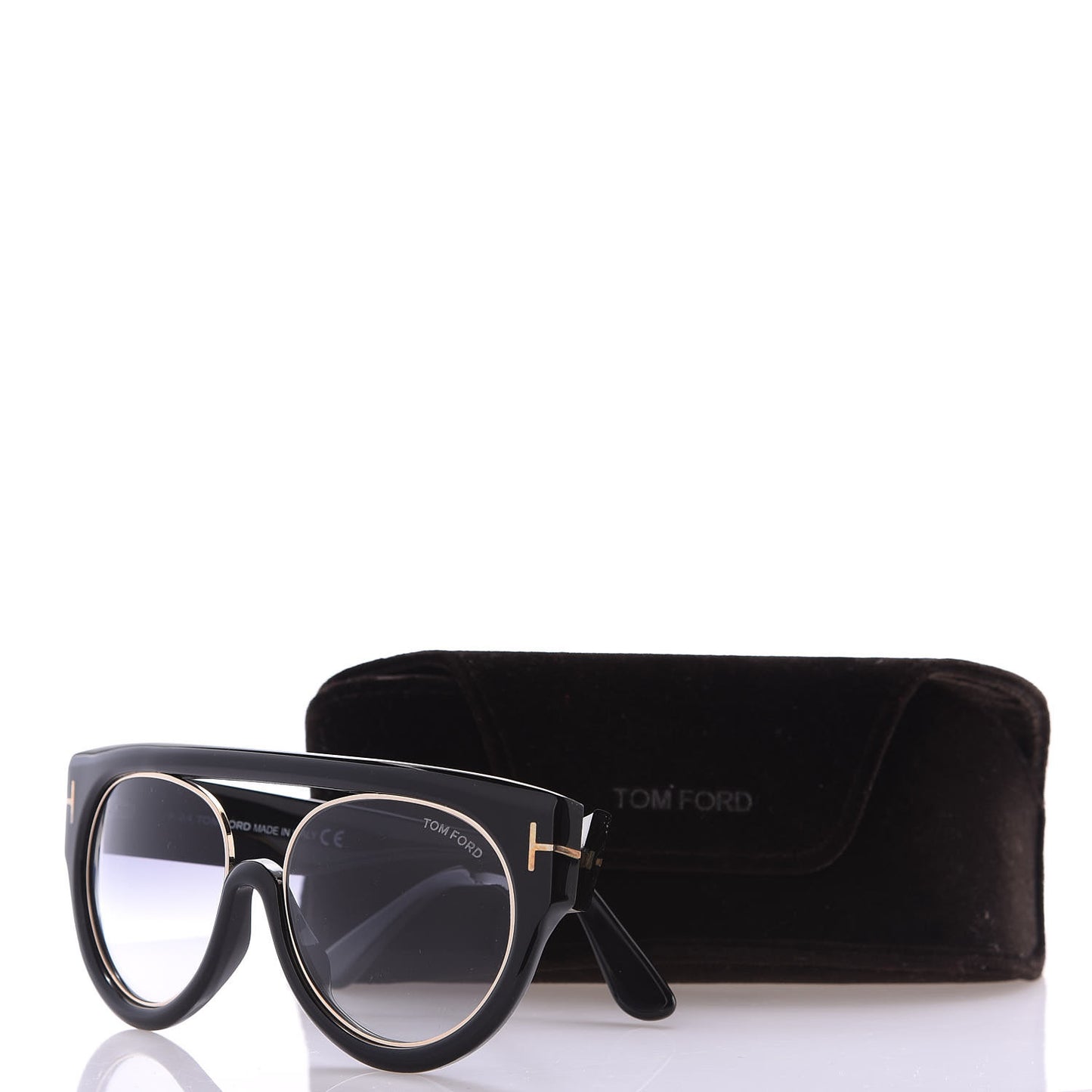 Alana Aviator Round Sunglasses TF360 Black