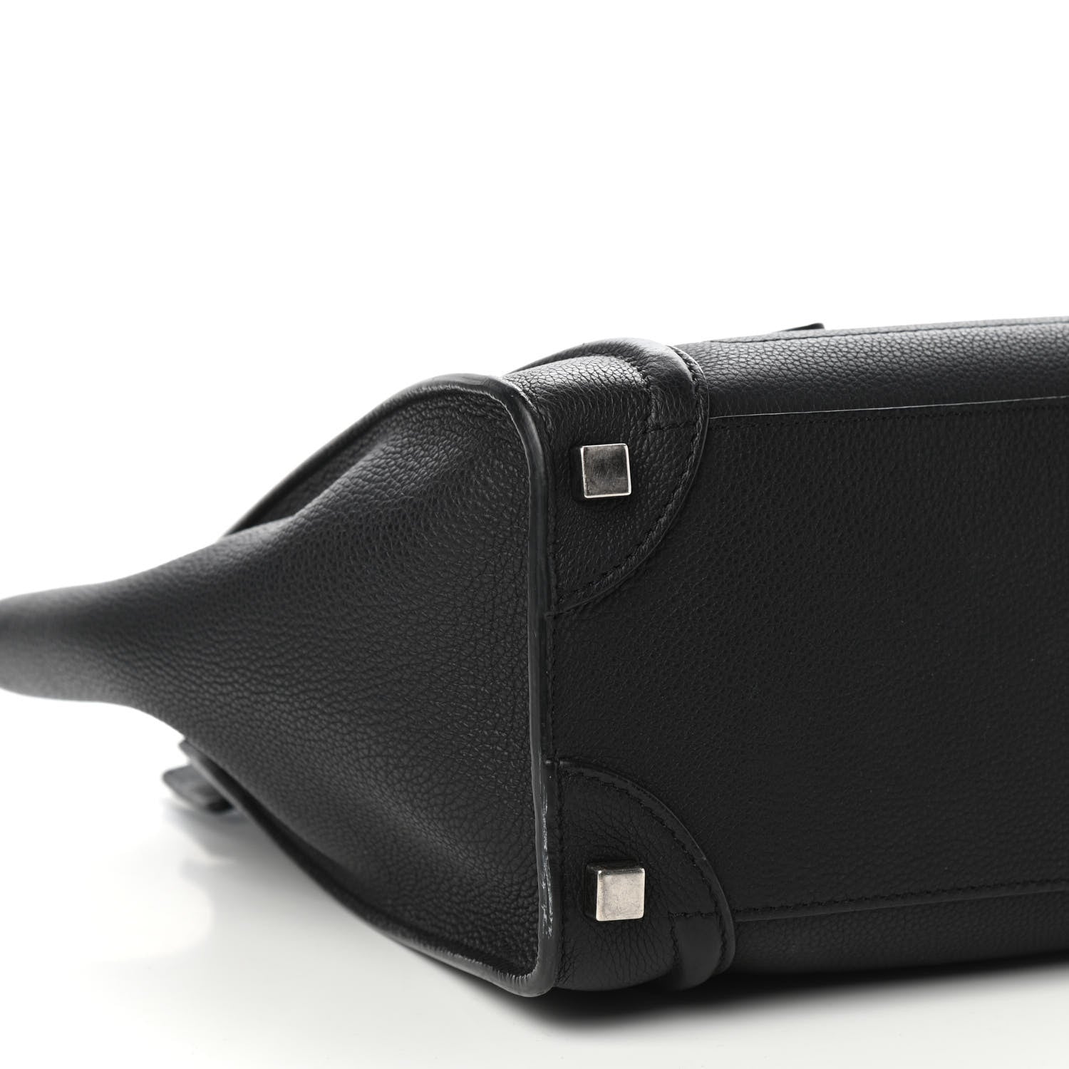 Celine Drummed Calfskin Micro Luggage Black 7 of 9