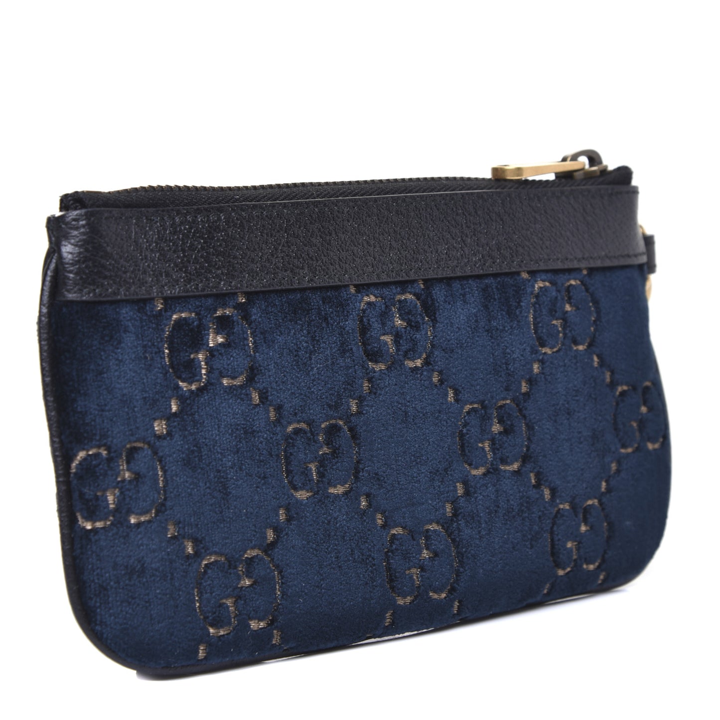 Velvet GG Monogram Textured Calfskin Web Smartphone Case Blue Beige Black