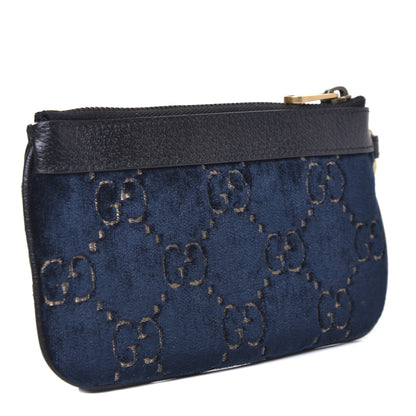 Gucci Velvet GG Monogram Textured Calfskin Web Smartphone Case Blue Beige Black 3 of 9