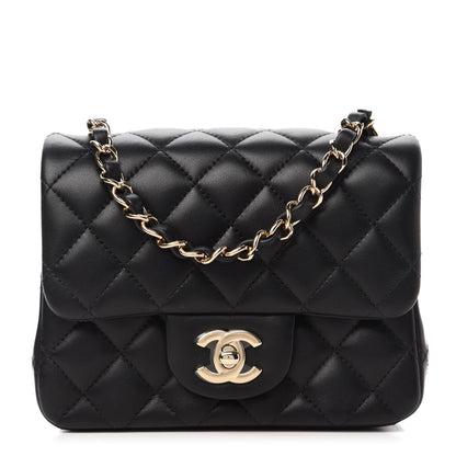 Chanel Lambskin Quilted Mini Square Flap Black 1 of 11