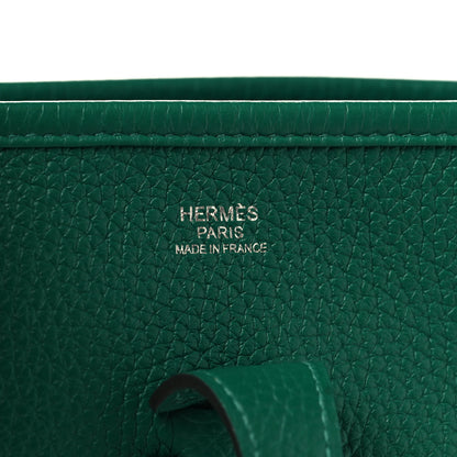 Hermes Taurillon Clemence Evelyne III PM Vert Vertigo 6 of 11