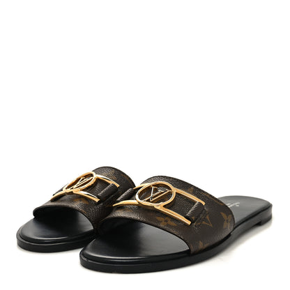 Louis Vuitton Patent Monogram Lock It Flat Mules 39 3 of 9