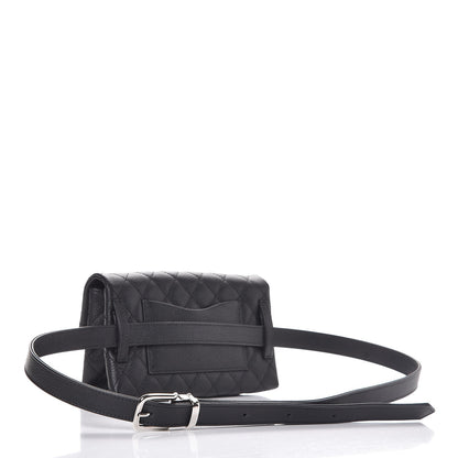 Chanel Grained Calfskin Quilted 2.55 Reissue Flap Belt Bag Clutch Black 9 of 13