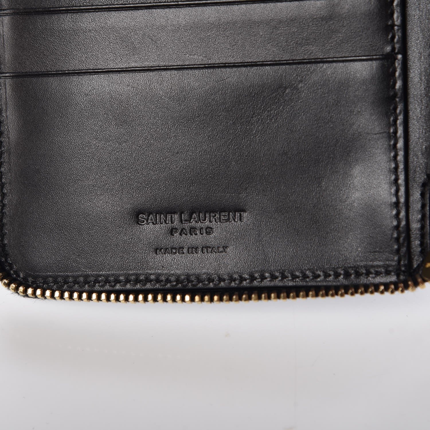 Saint Laurent Toile Monogram Classic Zip Around Wallet Black 6 of 8