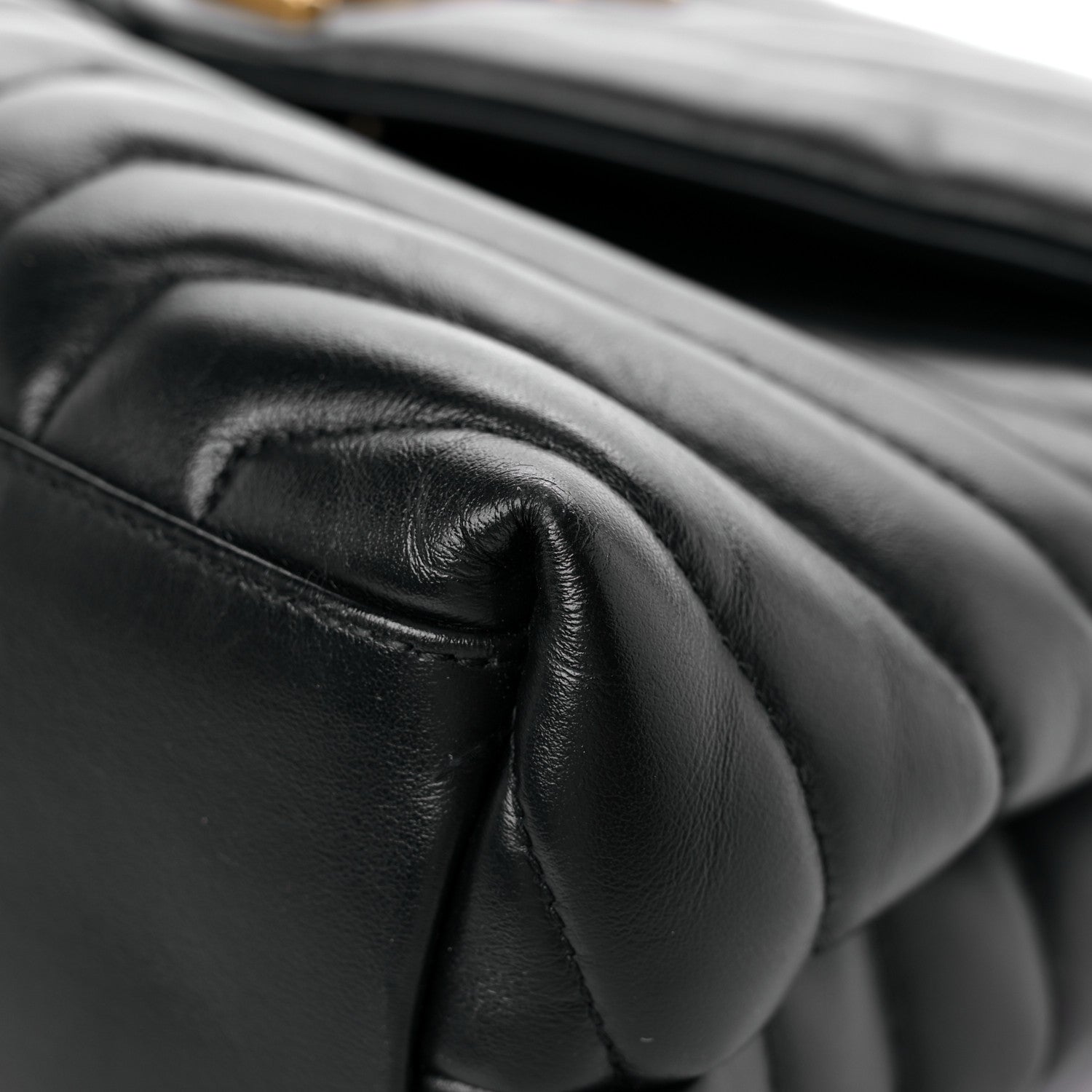 Saint Laurent Calfskin Y Quilted Monogram Medium Loulou Chain Satchel Black 10 of 18