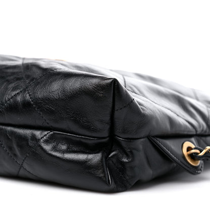 Chanel Shiny Calfskin Quilted Chanel 22 Backpack Black 9 of 10