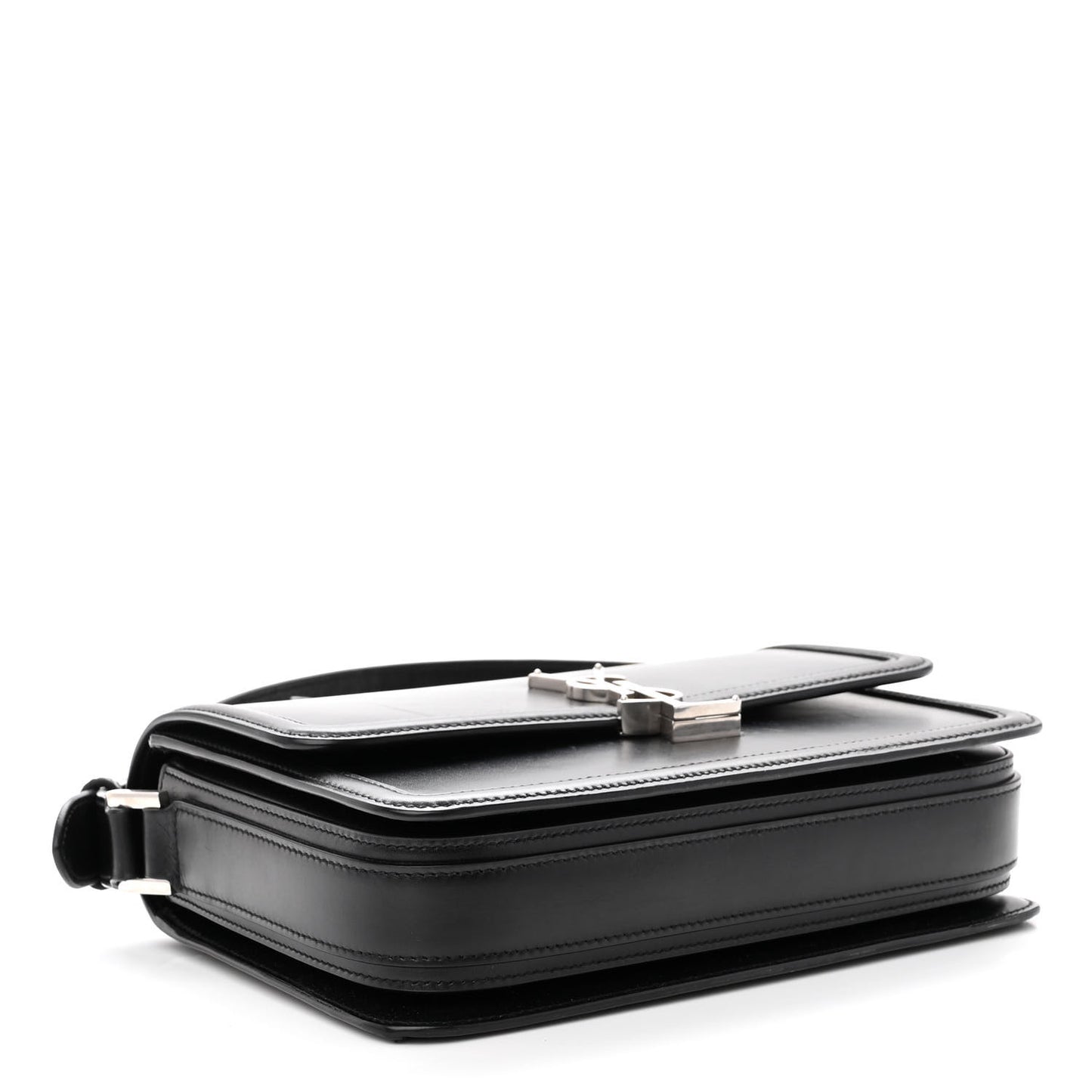 Box Calfskin Monogram Medium Solferino Satchel Black