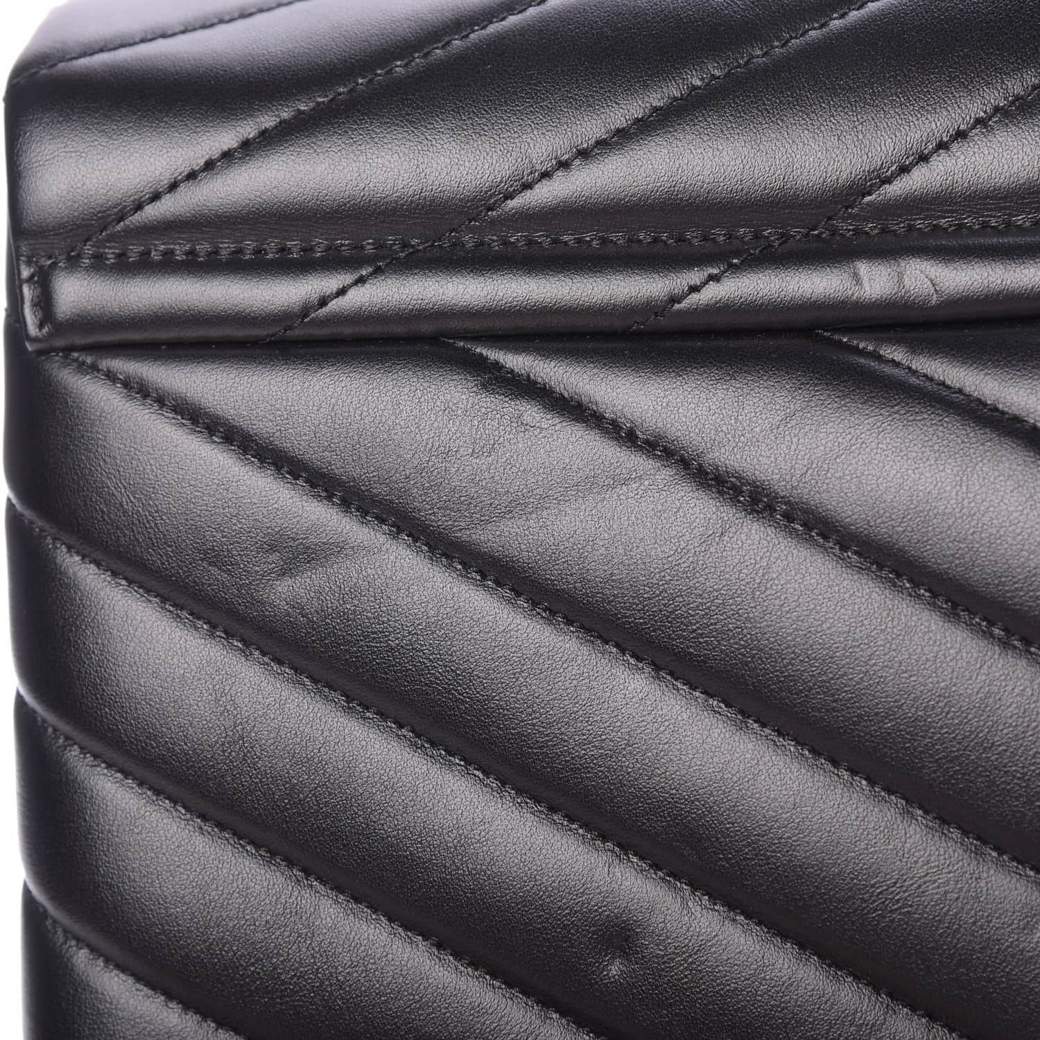 Saint Laurent Calfskin Y Quilted Monogram Large Loulou Chain Satchel Black 12 of 14