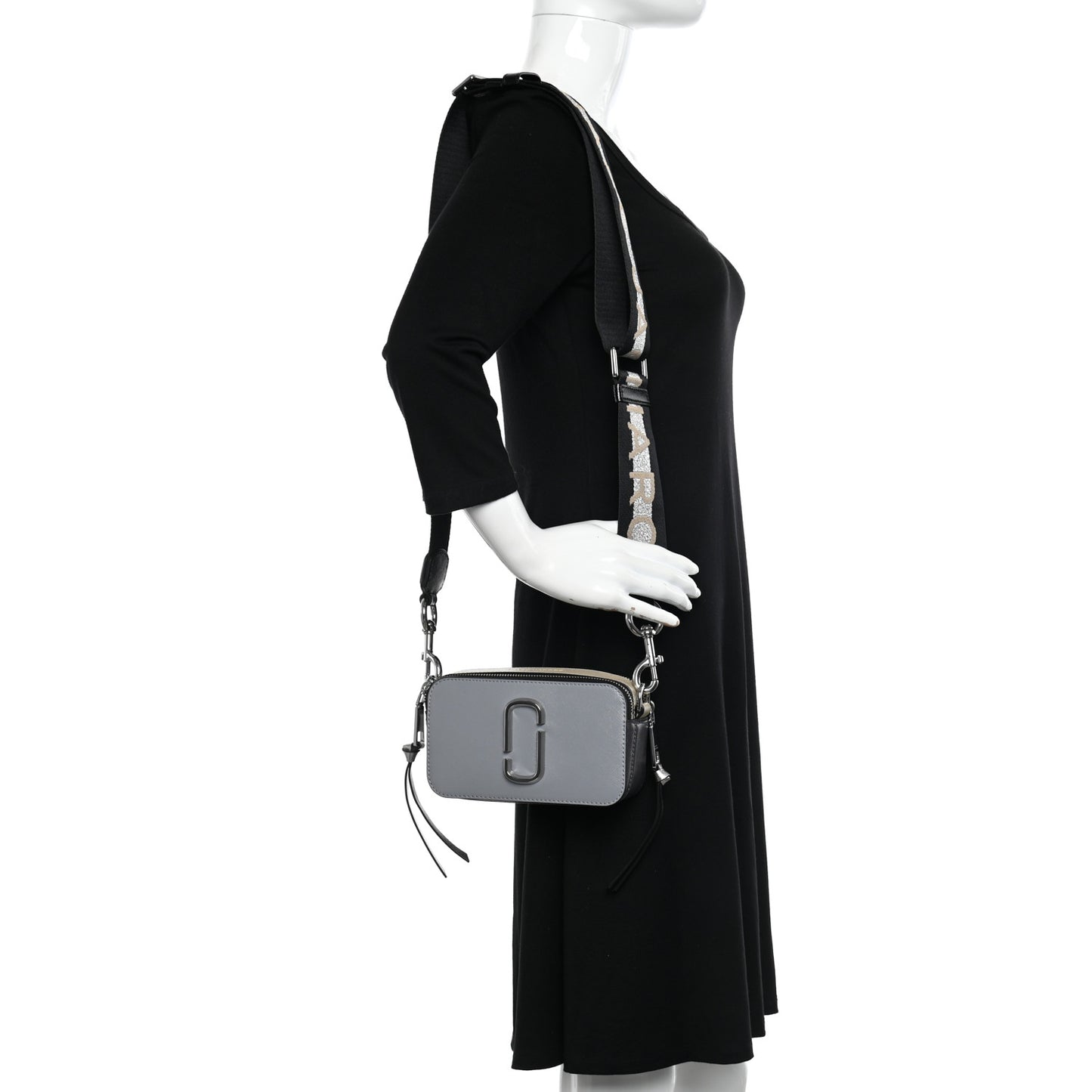 Saffiano Small Snapshot Camera Bag Wolf Grey