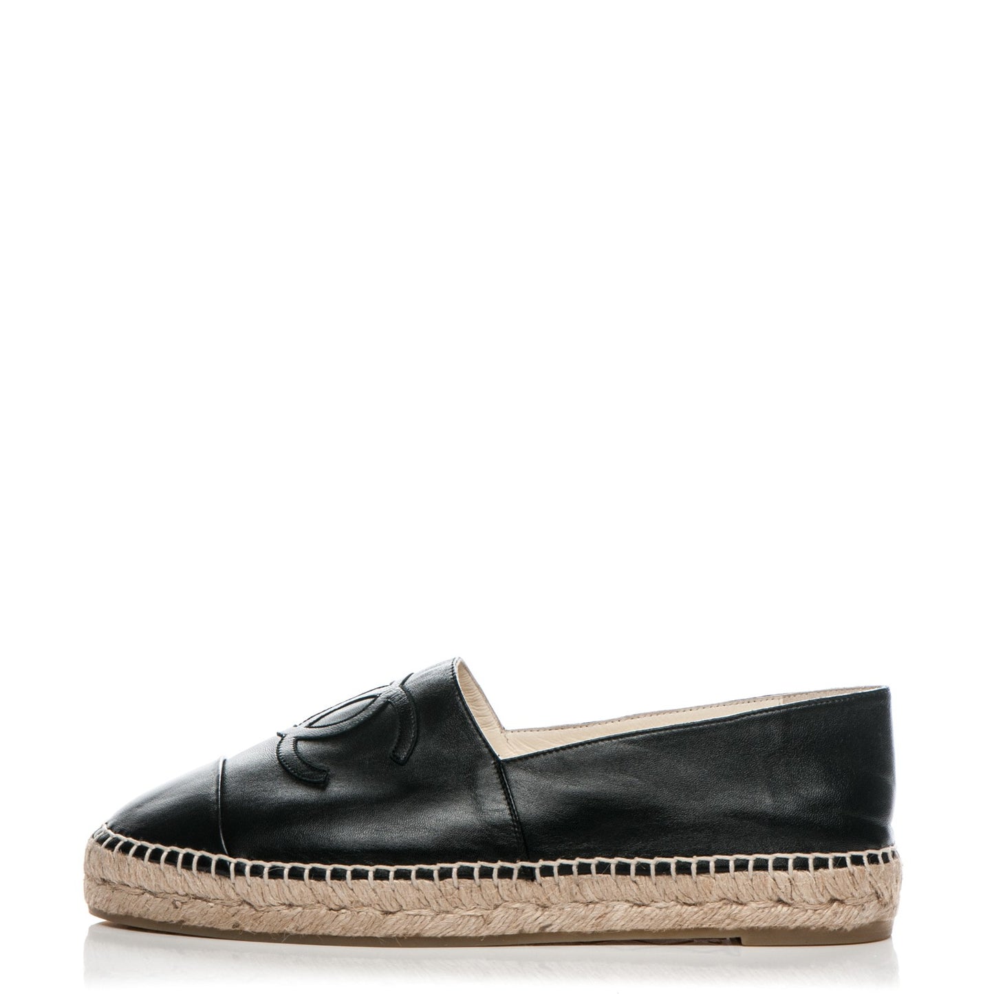 Lambskin CC Espadrilles 40 Black