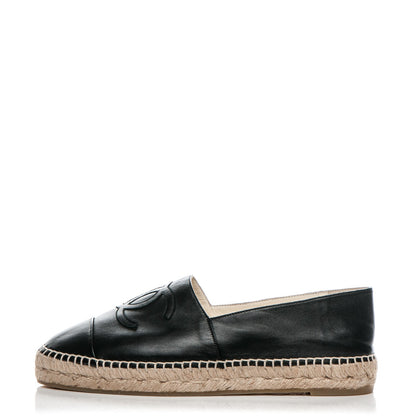 Chanel Lambskin CC Espadrilles 40 Black 1 of 7