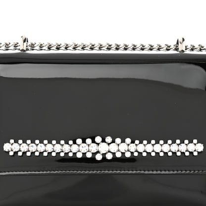 Jimmy Choo Patent Crystal Embellished Bing Bohemia Crossbody Bag Black 8 of 15