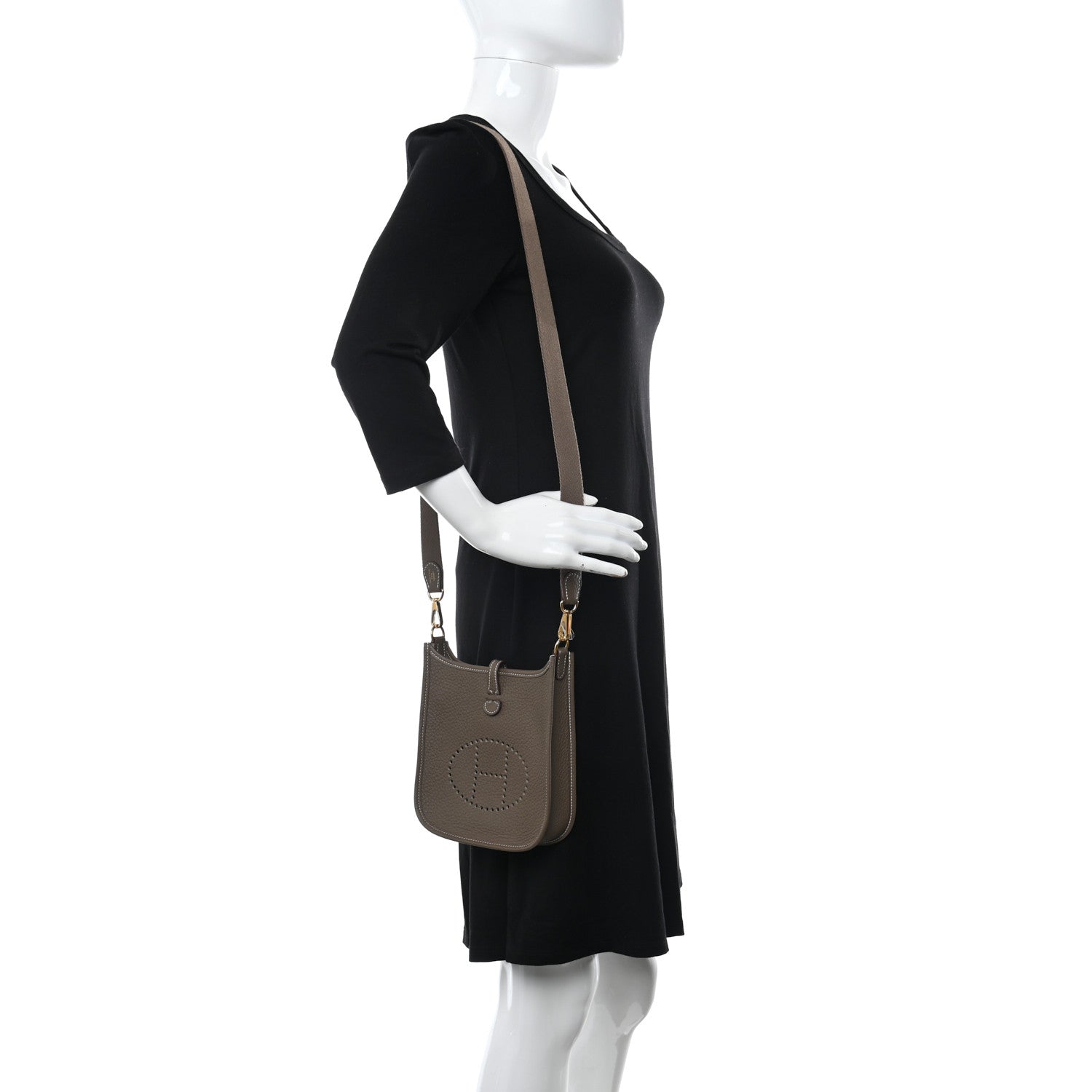 Hermes Taurillon Clemence Evelyne TPM Etoupe 2 of 11