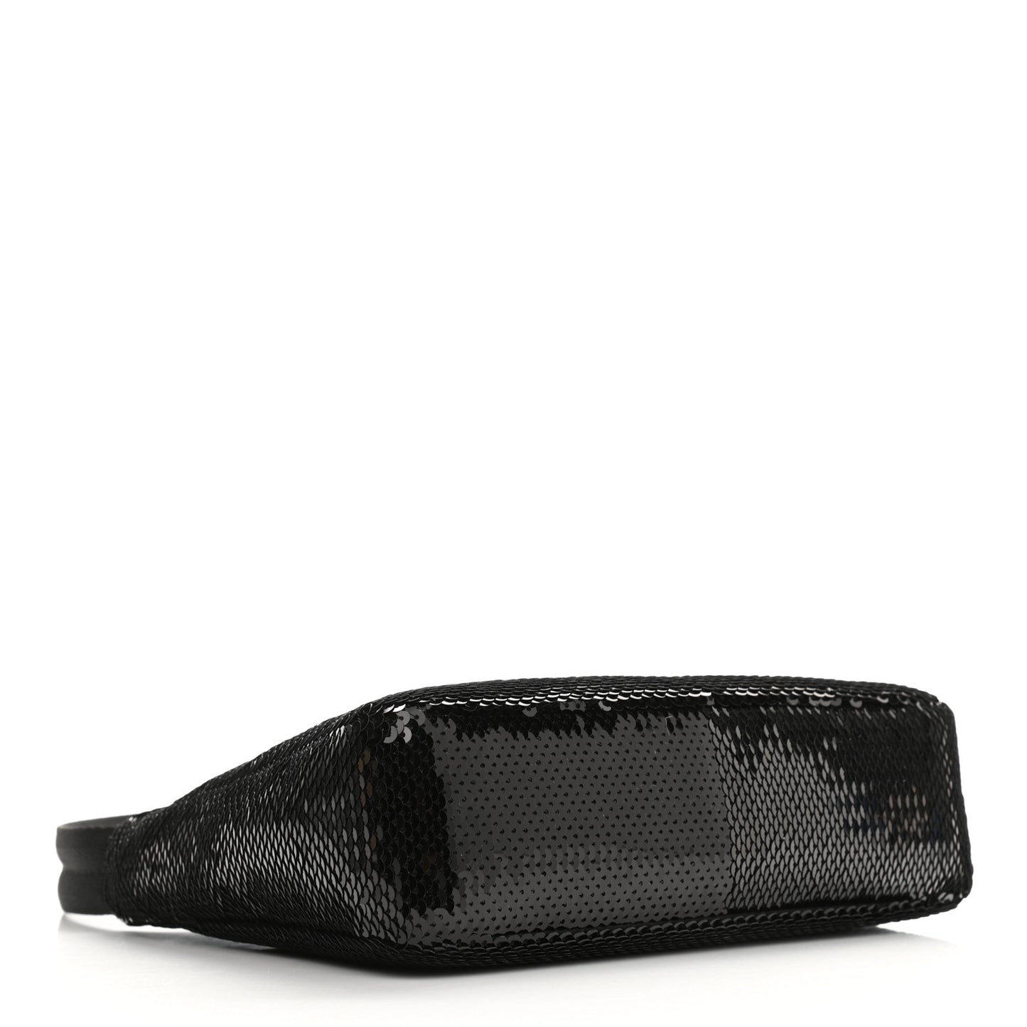Paillettes Sequin Mini Re-Edition 2000 Bag Black White