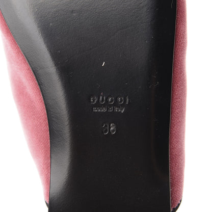 Gucci Velvet Crystal Snake Embroidered Womens Slippers Tibet Red 7 of 9