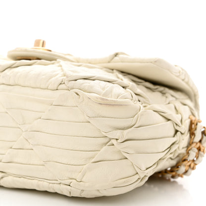 Chanel Pleated Calfskin Quilted Medallion Flap White 10 of 10