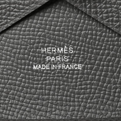 Hermes Epsom Calvi Duo Card Case Gris Meyer 8 of 8