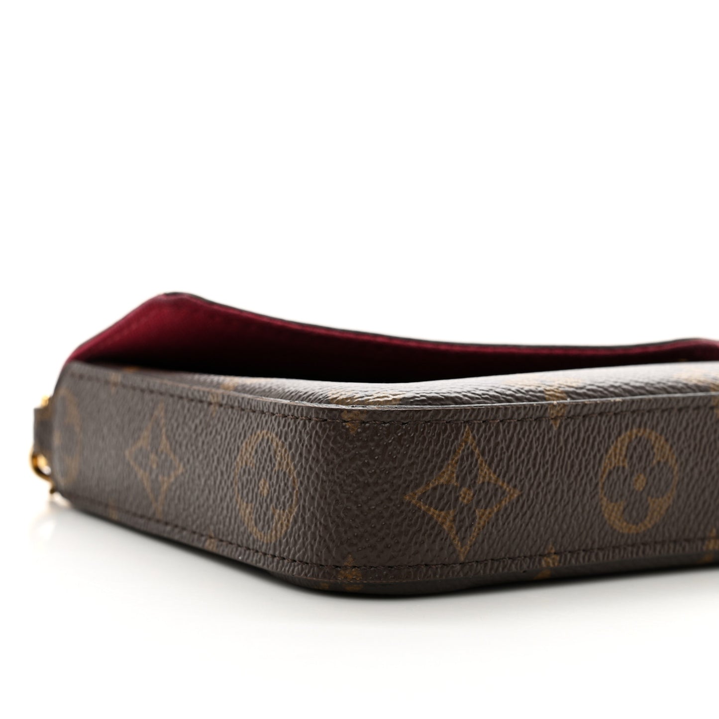 Monogram Pochette Felicie Chain Wallet Fuchsia